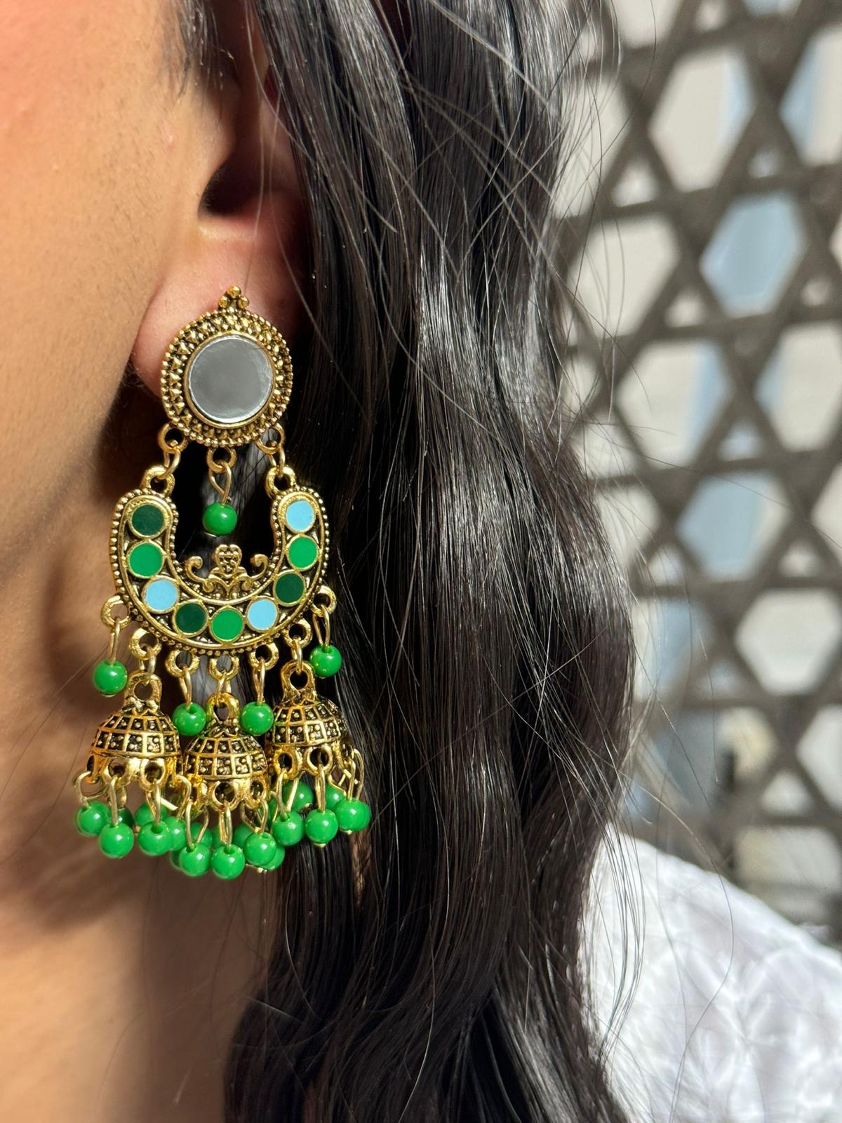 Amirah Earrings (Green)