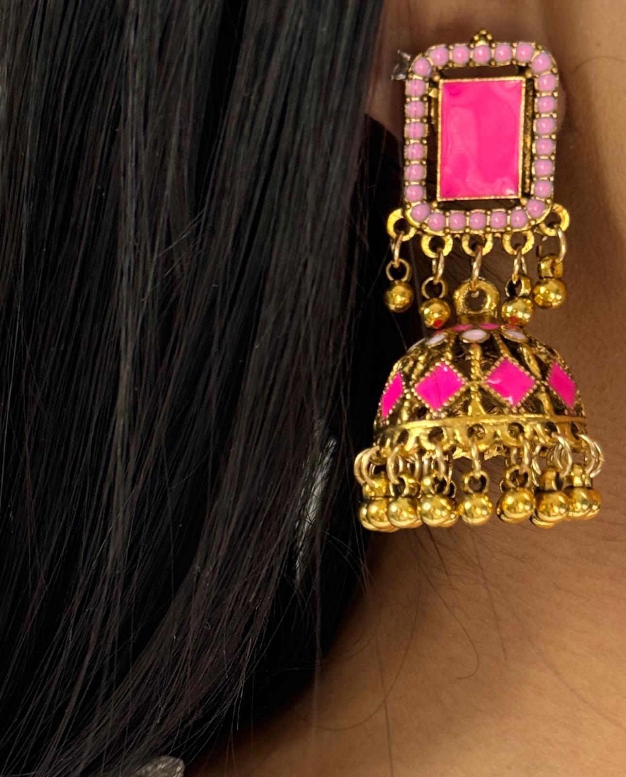 Mesha Earrings (Pink)