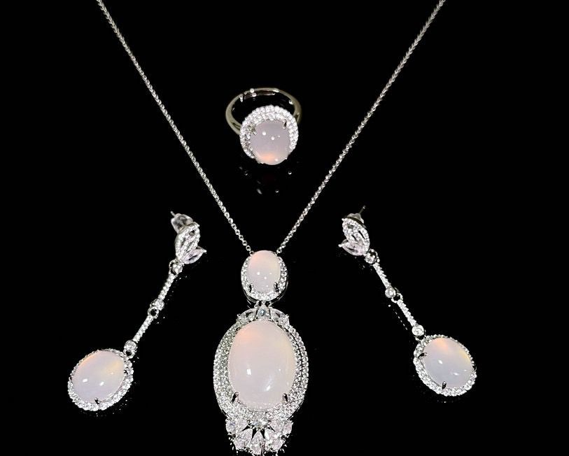 Moonlit Elegance Sterling Silver Jewelry Set